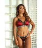 Red set bra lace and silk Sexy Baby