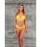 Completo intimo in pizzo giallo
