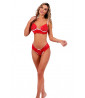 Completo intimo in pizzo rosso