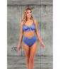 Completo intimo in pizzo blu