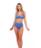 Completo intimo in pizzo blu