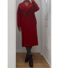 Trench long rouge fluide  - 4