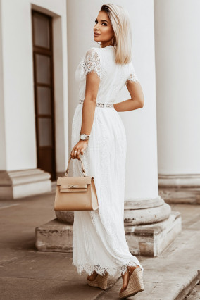 Long cut dress with lace