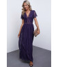Long purple dress with lace