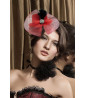 Fashion hat and red tulle
