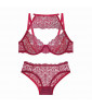 Set lingerie in pizzo rosso 2 pezzi