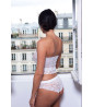 White set with lace bustier and thong