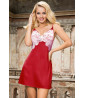Satin and red lace nightie
