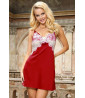 Satin and red lace nightie