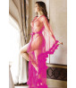 Long cut pink negligee