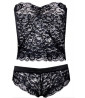 Completo intimo bustier e tanga in pizzo