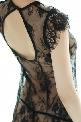 Black lace nightie