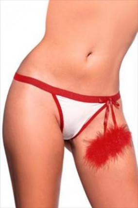 Thong with pompom