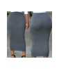 Long gray sheath style skirt