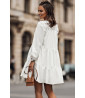 White lace dress with neckline