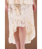 Asymmetrical cream lace skirt