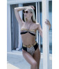 Black leopard bikini