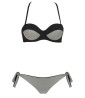 Grey and black 2-piece swimsuit