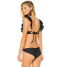 Black 2-piece swimsuit with frills