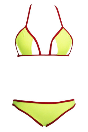 Yellow and red swimsuit