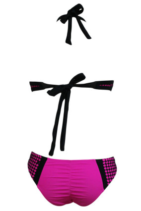 Bikini rosa y negro