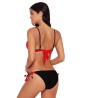 Red bikini 3-piece swimsuit