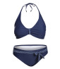 Blue and white 2-piece swimsuit
