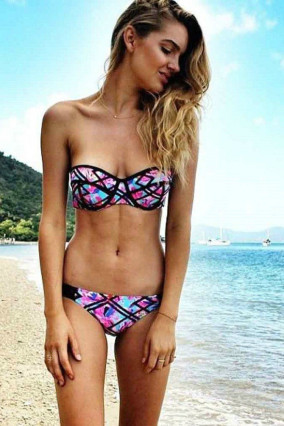 2-piece swimsuit with print