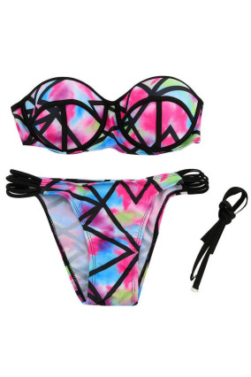 2-piece swimsuit with print