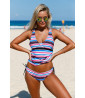 Pink and blue tankini