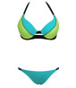 Green/turquoise 2-piece swimsuit
