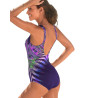 Purple 1-piece swimsuit