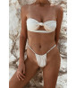 White 2-piece high-cut swimsuit