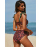 Bikini con patchwork de leopardo