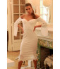 Robe longue blanche forme bustier