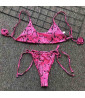 Bikini brasiliano rosa animalier