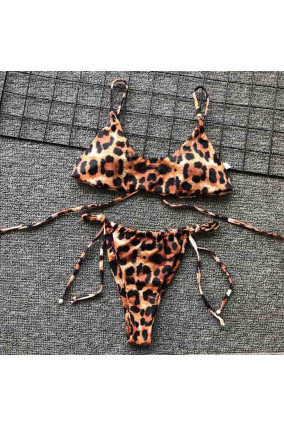 Bikini brasileño leopardo animal