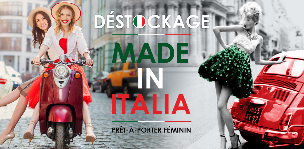 Déstockage prêt-à-porter féminin - Made in Italia 2024