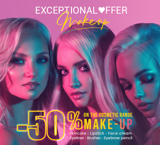 Reduction - 50% on the make-up department